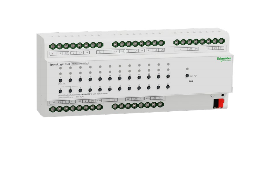 施耐德 SpaceLogic KNX 多功能开关模块 24路 MTN6700-0124